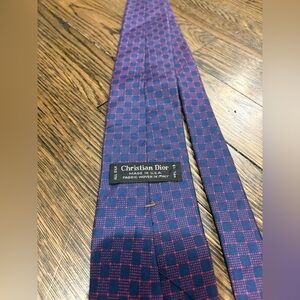 Men’s Christian Dior Blue and Pink Silk Tie